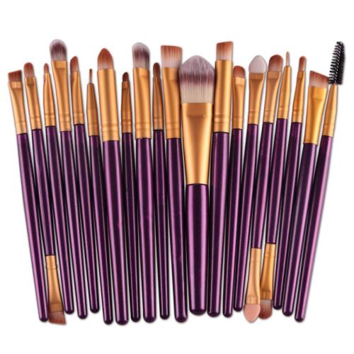 20Pcs Sminkecset készlet Sokoldalú, professzionális, finom ecset sminkhez