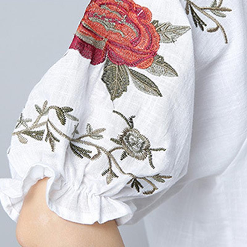 Női Denevérujjú hímzett laza gyapjú felső