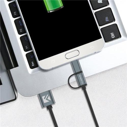 Type-C Micro USB kábel 2 in 1 QC 3.0 gyorstöltő kábel Samsung S8 S7 Note 8 S9 S9 Plus készülékhez