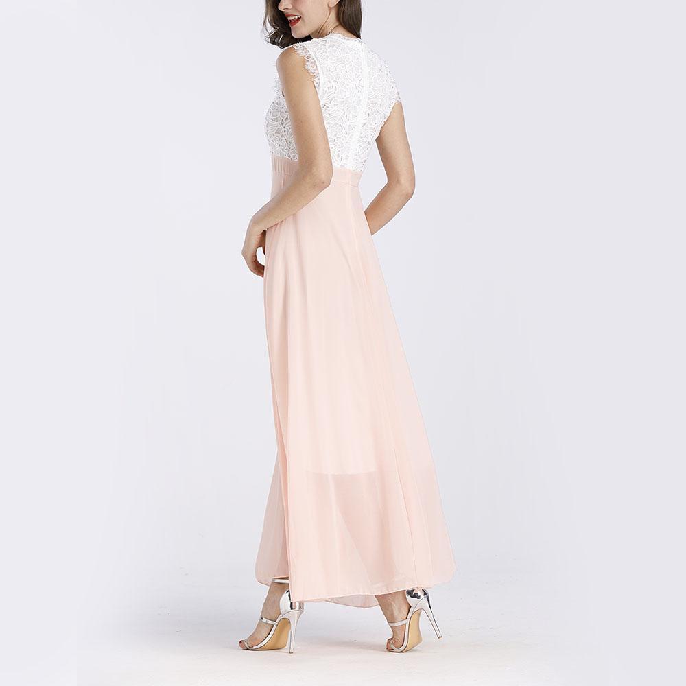 Női Boho ujjatlan patchwork maxi partiruha