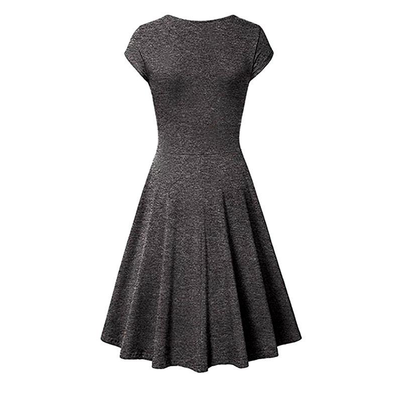 Női V-nyakú elegáns alkalmi A vonalú ujj nélküli ruha