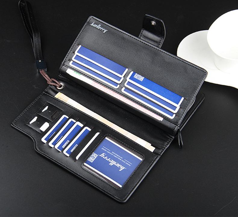 Ανδρικό Νέα Casual Πολυλειτουργικό Στιβαρό Επαγγελματικό Πορτοφόλι Μεγάλο Φερμουάρ Θήκη Τηλεφώνου