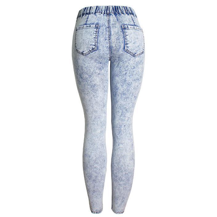 Ultra nyúlékony koptatott női farmer ceruzafarmer