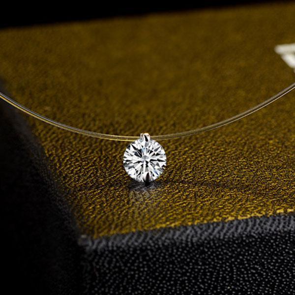 NEER átlátszó zsinóros cirkónium nyaklánc, női kapcsos nyaklánc