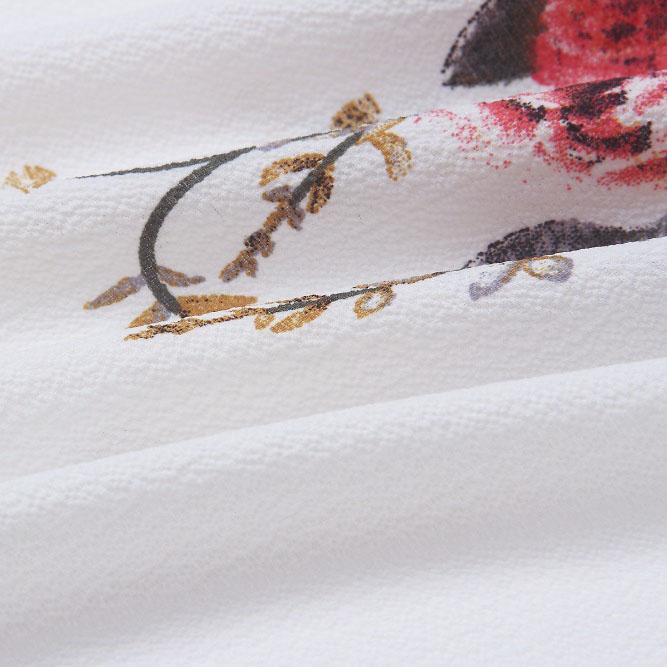 Bohém Női Váll nélküli Virágos Mintás Sifon Strand Nyári Hosszú Ruha