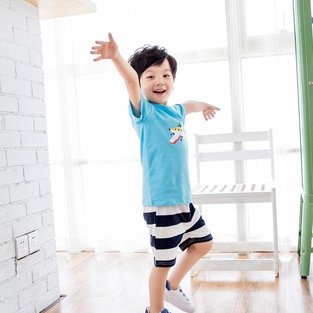 NEER Totyogó pólók Nadrág Gyermek Kisfiú Nyári Sport Sort Pamut Szett