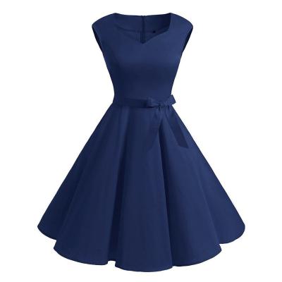 Retro 1950-es koktélruha övvel, klasszikus swing ruha