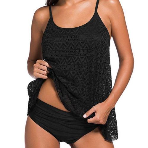 Csipke Tankini kétrészes fürdőruha Spagetti Fürdőruha Beach Wear