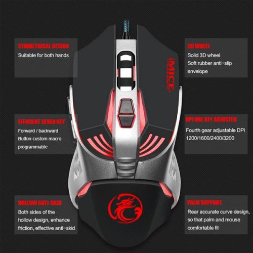 V5 játék Eat csirke egér USB programozás Négy színű mechanikus egér