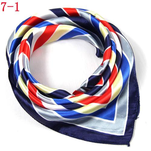 60X60cm női bandanna multifunkcionális poliészter sál, kis négyzetes szatén mintás sál