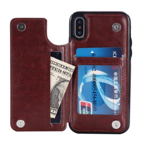 Retro PU bőr tok Iphone X/8P/8/7P/7/6P/6 tokhoz Samsung s9/s9plus/Note8 telefonokhoz