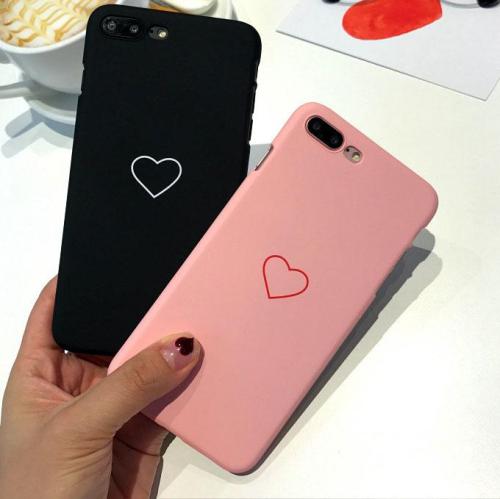Szívmintás telefontok iPhone 7/7 Plus/6/6 Plus/8/8 Plus/X telefonhoz