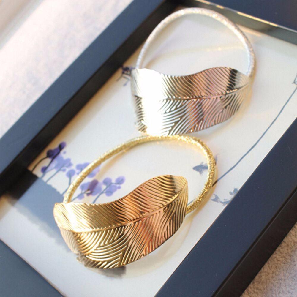 1db Női levélmintás hajgumi, elasztikus hajgumi, lófarok tartó