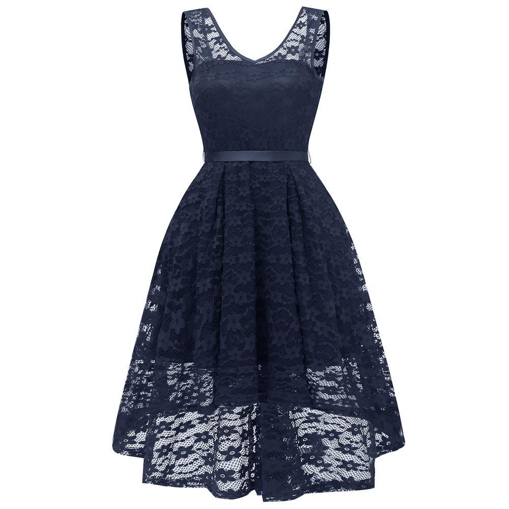 Női divatos, ünnepi koszorúslány csipke ruha