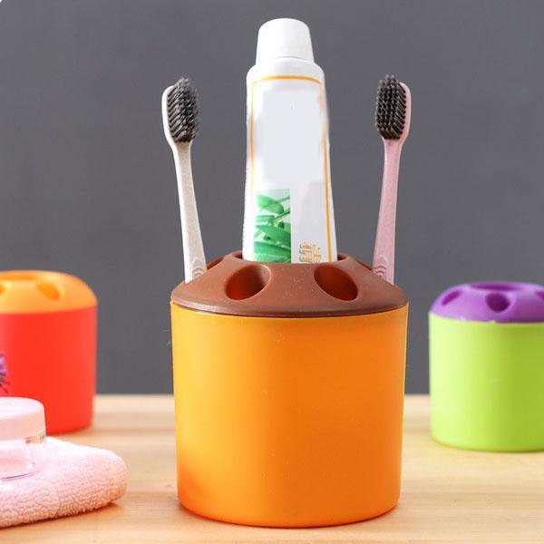 Kreatív otthoni fogkefe tartó Többcélú műanyag fogkefe tárolócső