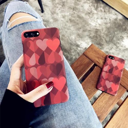 Aranyos szívmintás Telefontok iPhone X 6 6s 7 8 8 Plus telefonhoz