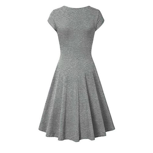 Női V-nyakú elegáns alkalmi A vonalú ujj nélküli ruha