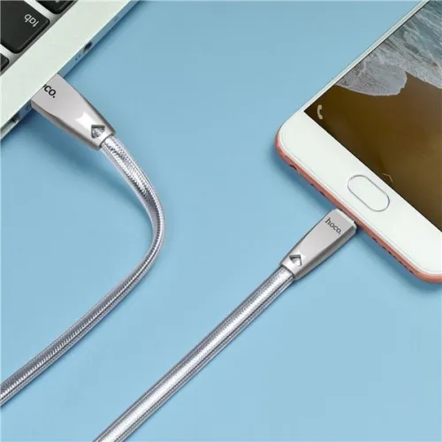 Cink ötvözet micro-USB töltő adatkábel Samsung, LG, Sony, HTC, Xiaomi, Android telefonokhoz