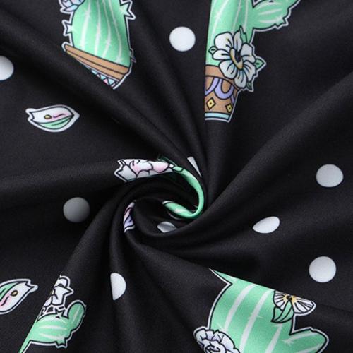 Nő Retro Nagy Swing Dress Vintage Cactus mintás öltözködési ruha