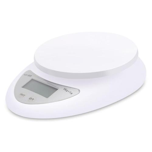 NEER hordozható 5 kg digitális konyhai mérleg, LCD kijelzős étel mérleg