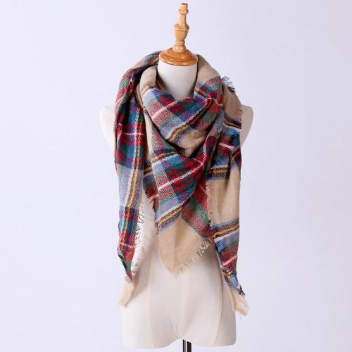 Divatos tavaszi, őszi, téli női sál, meleg kasmír sál, kockás pashmina, meleg kendő