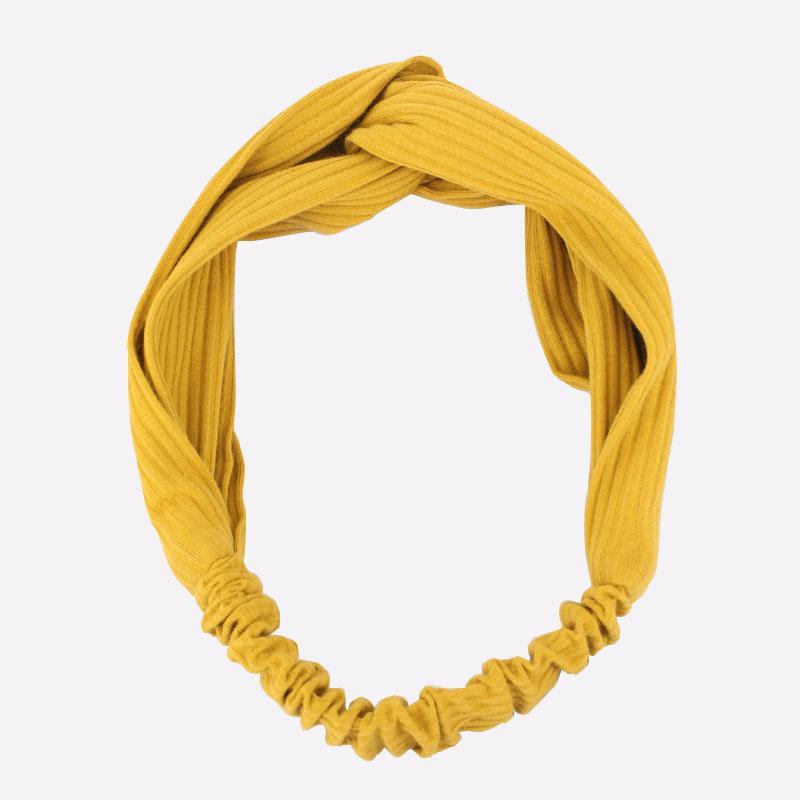 Női fejpánt, szilárd színű Vintage keresztcsomó, rugalmas pamut hajpánt, fejpánt