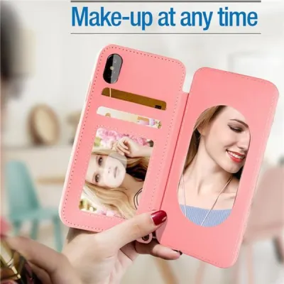 Luxusos divatos lány tükör tok Apple IPhone X/8p/8/7p/7/6p/6 mágneses tok