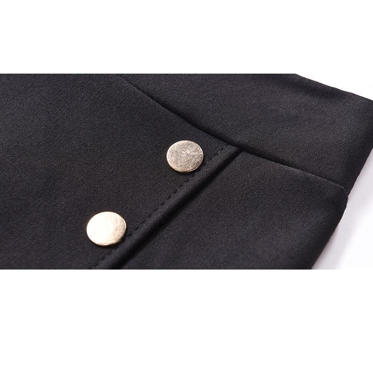 Magas derék egy sor nyakkendő osztott ceruza rugalmas félig szoknya