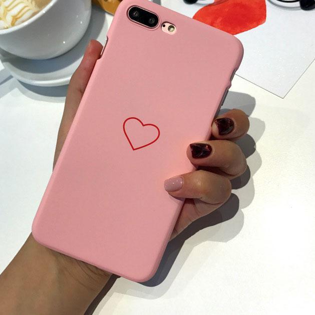 Szívmintás telefontok iPhone 7/7 Plus/6/6 Plus/8/8 Plus/X telefonhoz
