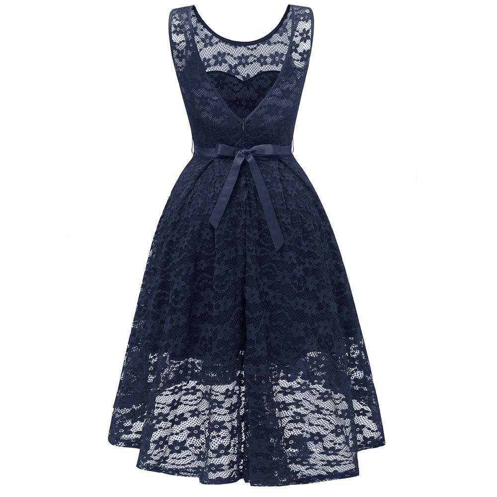 Női divatos, ünnepi koszorúslány csipke ruha