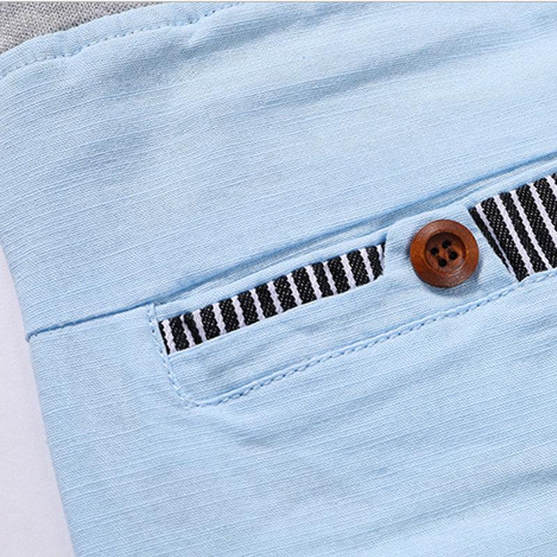 Férfi nyári pamut alkalmi strandrövidnadrág