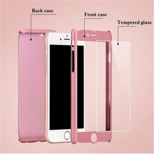 Edzett üveg + plexi tok iPhone 7/7 Plus/6/6 Plus/8/8 Plus/X telefonhoz
