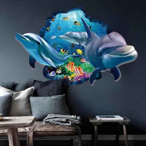 NEER 1db Delfin 3D élénk ablak falimatrica
DIY nappali hálószoba lakásdekor