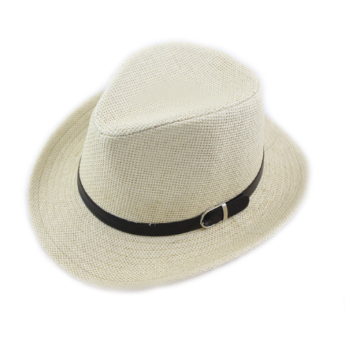 Unisex nyári strand szalmakalap, jazz kalap, Cowboy Fedora kalap