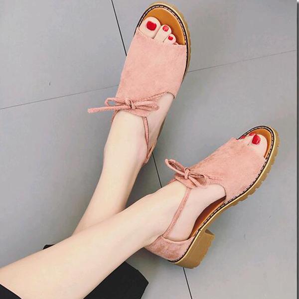 Új vastag szandál, nyári női szandál, római típusú cipő, alacsony sarkú női szandál