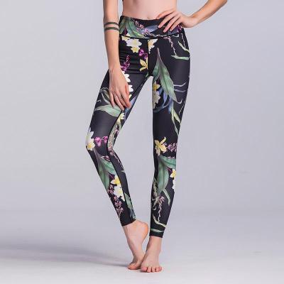 NEER Sport Leggings Magas derekú Kompressziós Torna Nadrág Szexi Futós Virágos Mintás Jóga Nadrág