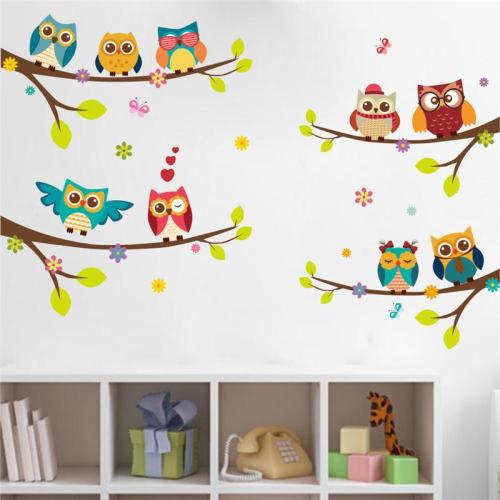 DIY rajzfilmes baglyos falmatrica