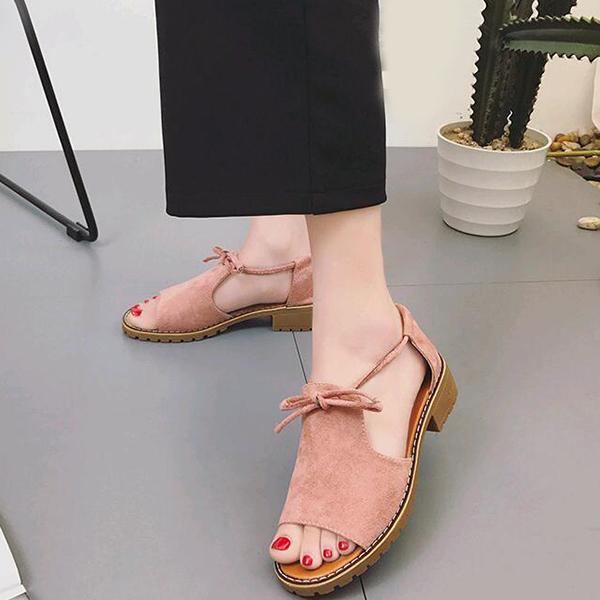 Új vastag szandál, nyári női szandál, római típusú cipő, alacsony sarkú női szandál