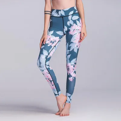 NEER Sport leggings magas derekú szoros nadrág szexi futáshoz trnához virágos jóga nadrág harisnya