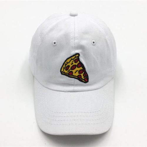 Új pizza hímzés baseball sapka, női, férfi, Uniszex állítható méretű sapka apáknak
