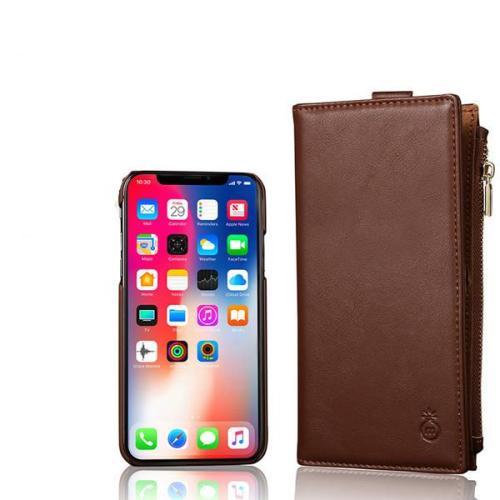 Bőr tok Multifunkcionális 2 az 1-ben Pénztárca Telefon tok iPhone X/8P/8/7P/7/6P/6