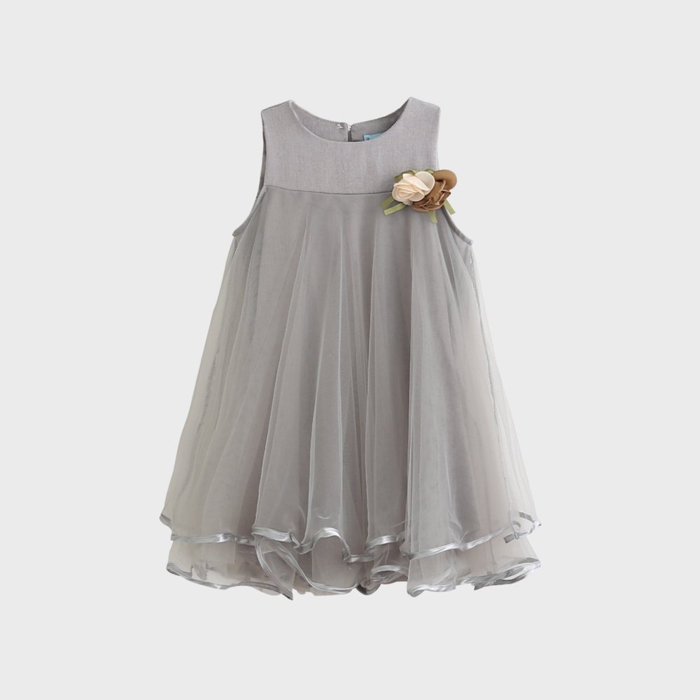 Csinos lányka ruha, virágos, fátyol, party ruha, hercegnő ruha