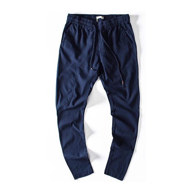 NEER Férfi kínai stílusú len alkalmi vékony nadrág