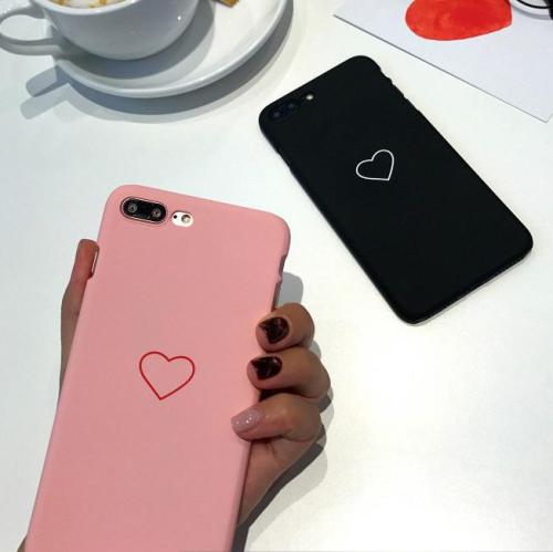 Szívmintás telefontok iPhone 7/7 Plus/6/6 Plus/8/8 Plus/X telefonhoz