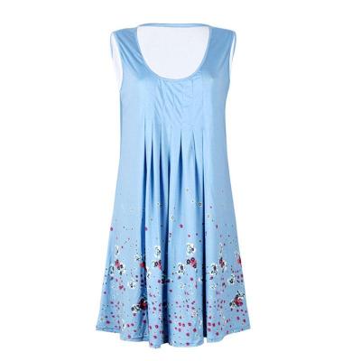 Női Boho Ujjatlan strand midi felső női virágos strandruha