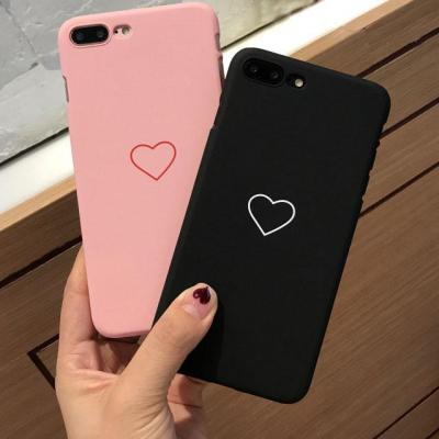 Szívmintás telefontok iPhone 7/7 Plus/6/6 Plus/8/8 Plus/X telefonhoz