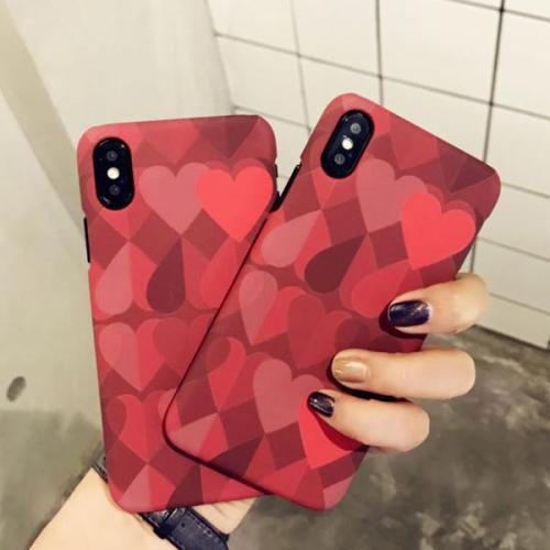 Aranyos szívmintás Telefontok iPhone X 6 6s 7 8 8 Plus telefonhoz
