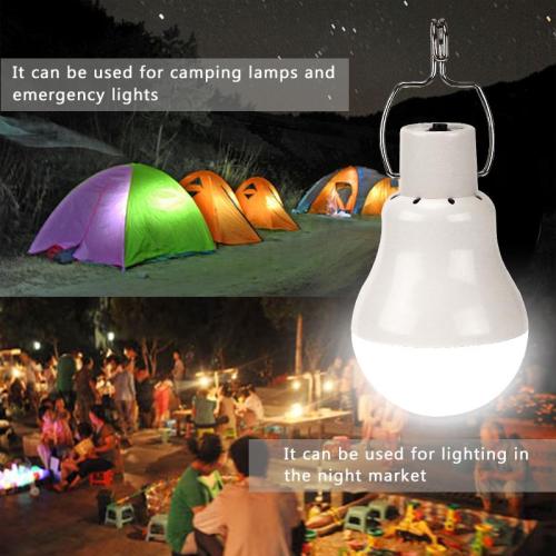 15w LED-es, napelemes, hordozható, izzós, kemping horgász lámpa