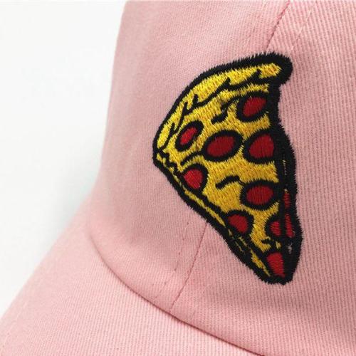 Új pizza hímzés baseball sapka, női, férfi, Uniszex állítható méretű sapka apáknak