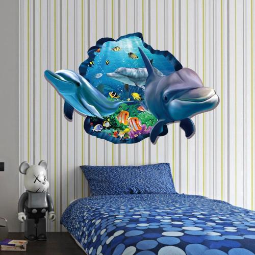 NEER 1db Delfin 3D élénk ablak falimatrica
DIY nappali hálószoba lakásdekor